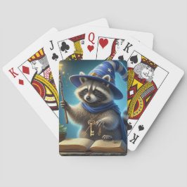 AI Wizard racoon playcards Spielkarten
