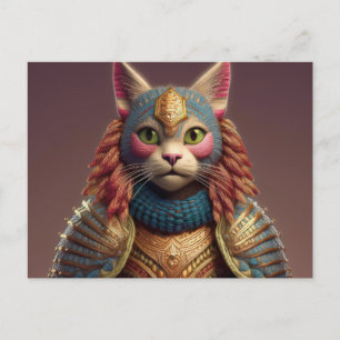 AI Yarn Cat Postkarte