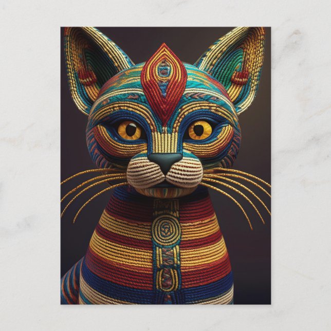 AI Yarn Cat Postkarte (Vorderseite)