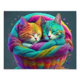 AI Yarn Cats Fotodruck