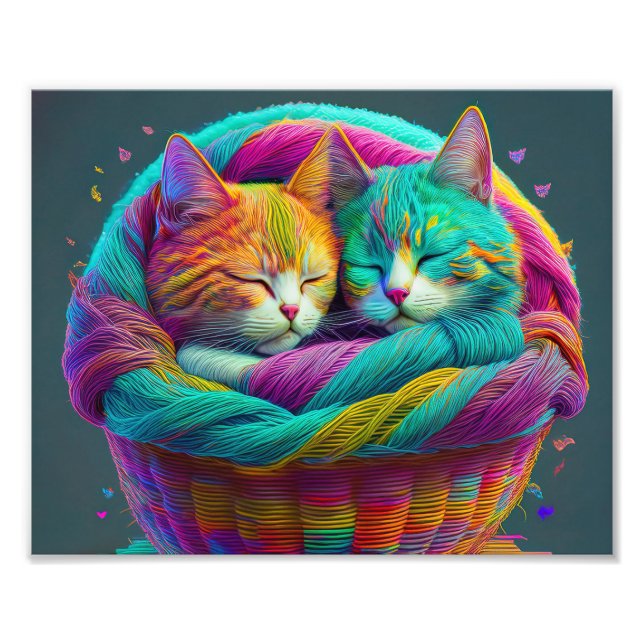 AI Yarn Cats Fotodruck (Vorne)