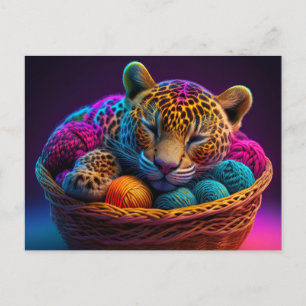 AI Yarn Jaguar Postkarte