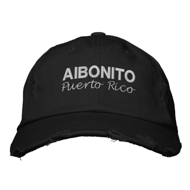 Aibonito Puerto Rico bestickte Baseball Cap Baseballkappe (Vorderseite)