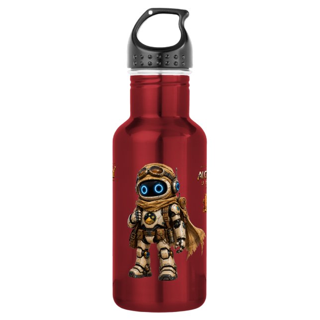 AIC Wüstenreisender Roboter-Explorer Edelstahlflasche (Vorderseite)