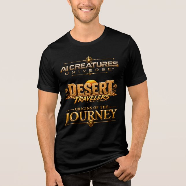AIC Wüstenreisender Roboter-Explorer Tri-Blend Shirt (Vorderseite)