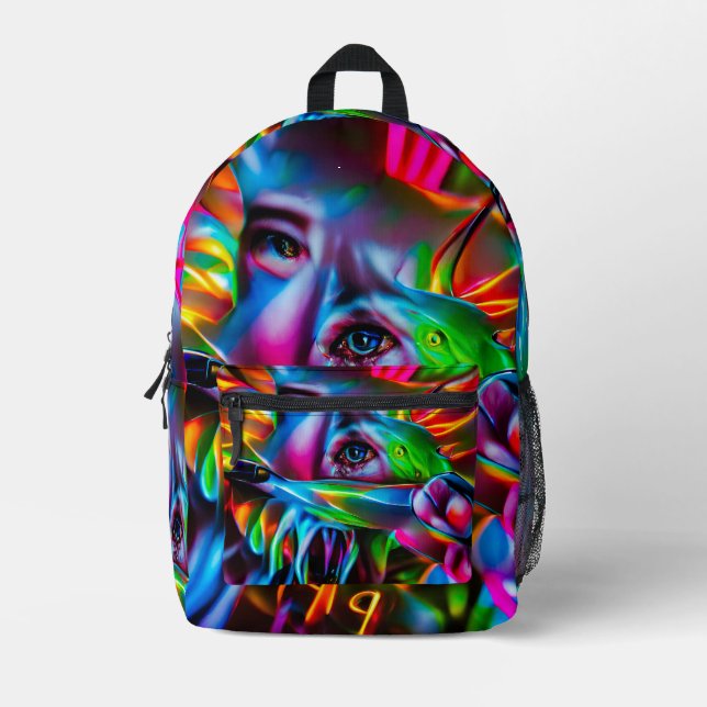 Aichmophobie: Vivid Surreal Art Bedruckter Rucksack (Vorderseite)