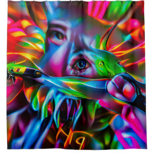 Aichmophobie: Vivid Surreal Art Duschvorhang