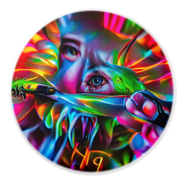 Aichmophobie: Vivid Surreal Art Keramikknauf (Vorderseite)