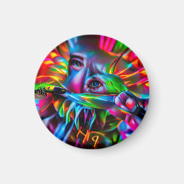 Aichmophobie: Vivid Surreal Art Magnet