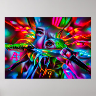 Aichmophobie: Vivid Surreal Art Poster