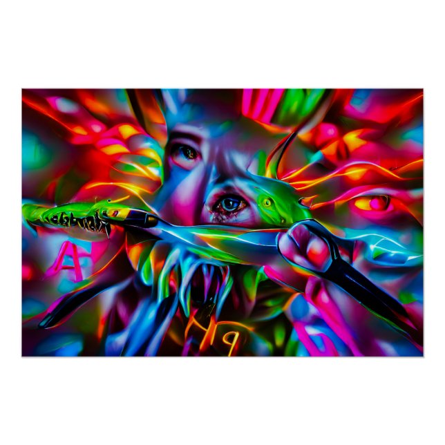 Aichmophobie: Vivid Surreal Art Poster (Vorderseite)