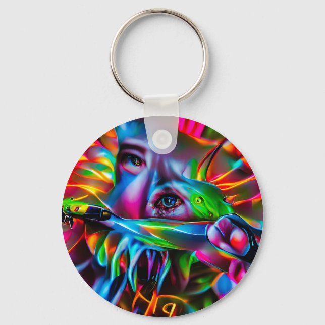 Aichmophobie: Vivid Surreal Art Schlüsselanhänger (Vorderseite)