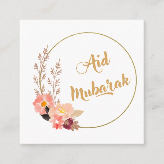 Aid Mubarak Begleitkarte (Vorderseite)