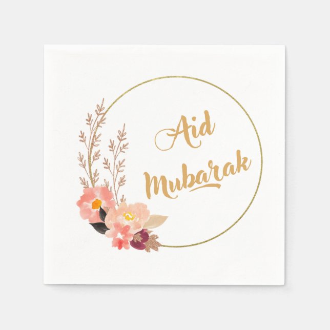 Aid Mubarak Serviette (Vorderseite)