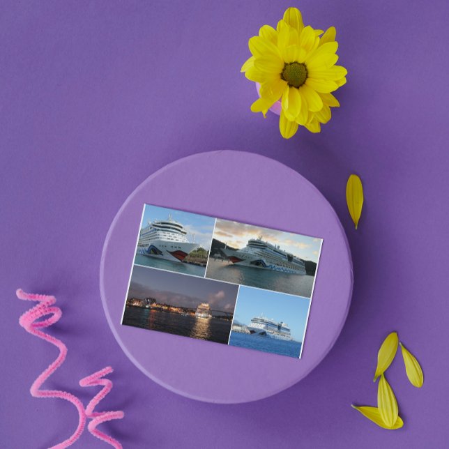 AIDAluna Kreuzfahrtschiffskollage Postkarte (Von Creator hochgeladen)