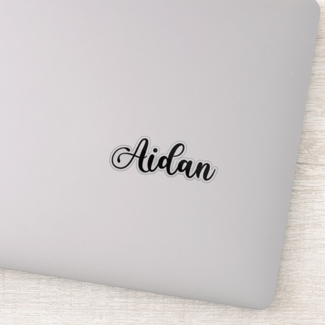 Aidan Name - Handgeschriebene Kalligrafie Aufkleber (Detail)