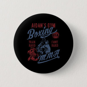 Aidan's Gymnastik Boxing Mixed Martial Arts Retro  Button