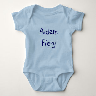 Aiden Baby-Namen-Bedeutungs-Bodysuit Baby Strampler