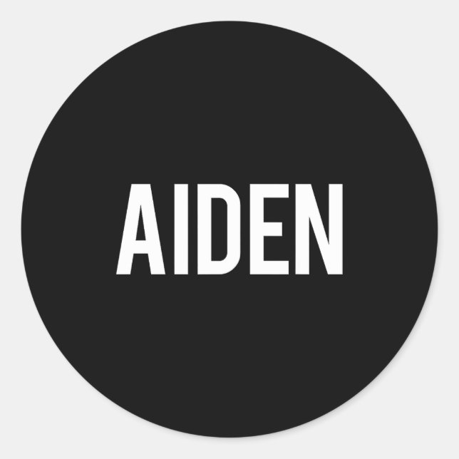 Aiden - Cool New Funny Name Fan Gift Tee  Runder Aufkleber (Vorderseite)