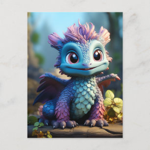 Aiden, ein Whimsikischer Drache Feiertagspostkarte