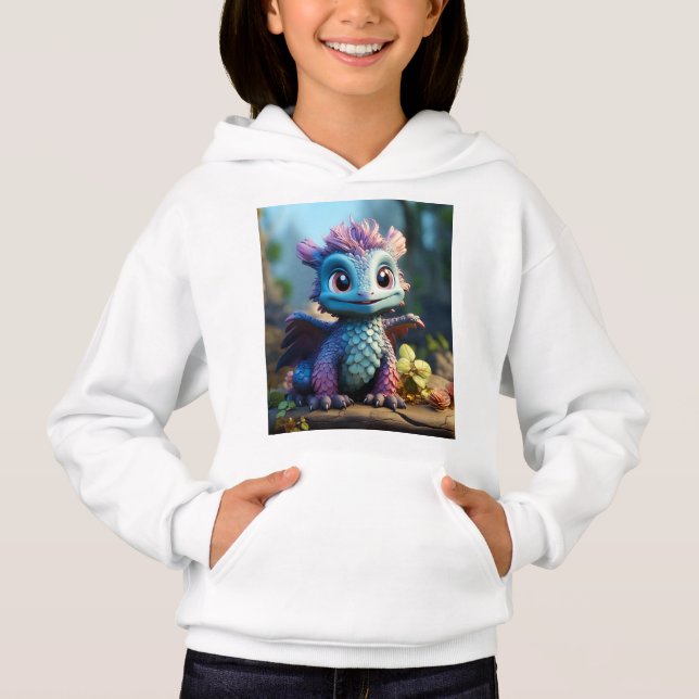 Aiden, ein Whimsikischer Drache Hoodie (Vorderseite)