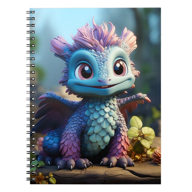 Aiden, ein Whimsikischer Drache Notizblock (Vorderseite)