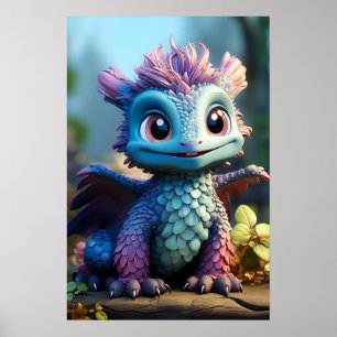 Aiden, ein Whimsikischer Drache Poster