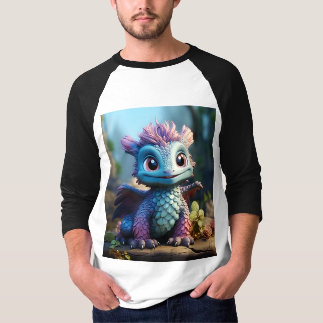 Aiden, ein Whimsikischer Drache T-Shirt (Vorderseite)