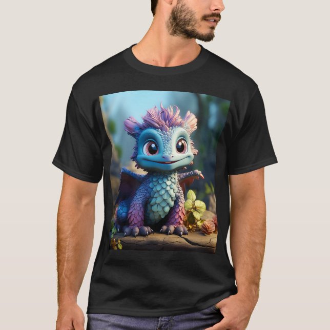 Aiden, ein Whimsikischer Drache T-Shirt (Vorderseite)