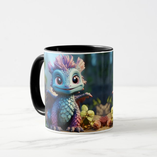 Aiden, ein Whimsikischer Drache Tasse (Vorderseite Links)