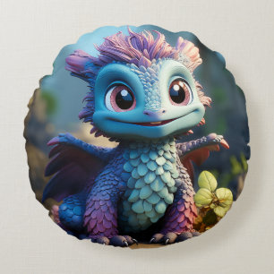 Aiden, eine Schürze des Whimsikdrachen Rundes Kissen