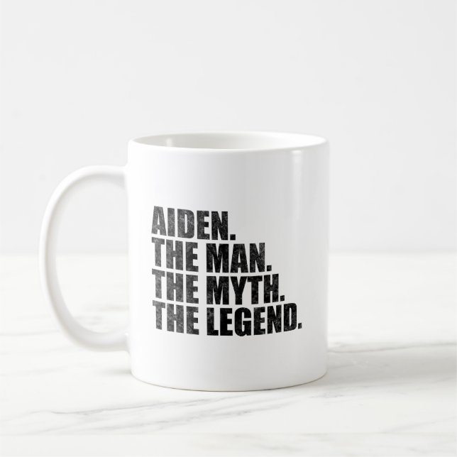 Aiden Name, Aiden Der Mann Die Legende Kaffeetasse (Links)