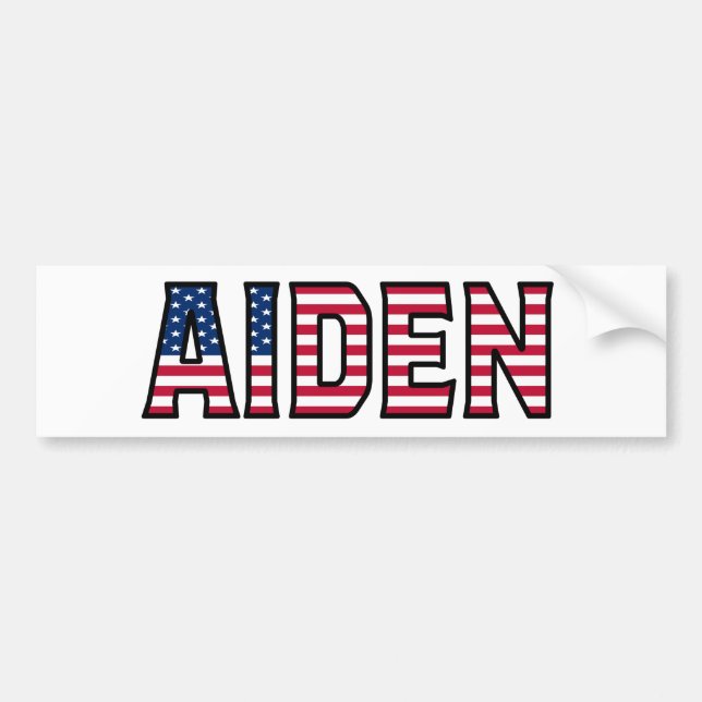 Aiden Name Vorname USA Aufkleber Sticker Auto Autoaufkleber (Vorne)
