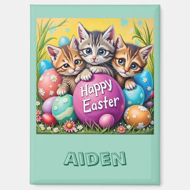 AIDEN ~ OSTERKITTEN Ostereier ~  Magnet (Vorderseite)