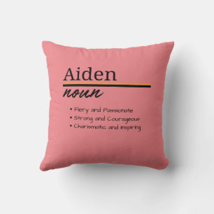 Aiden, Personalisierte Bezeichnung für Junge Kissen