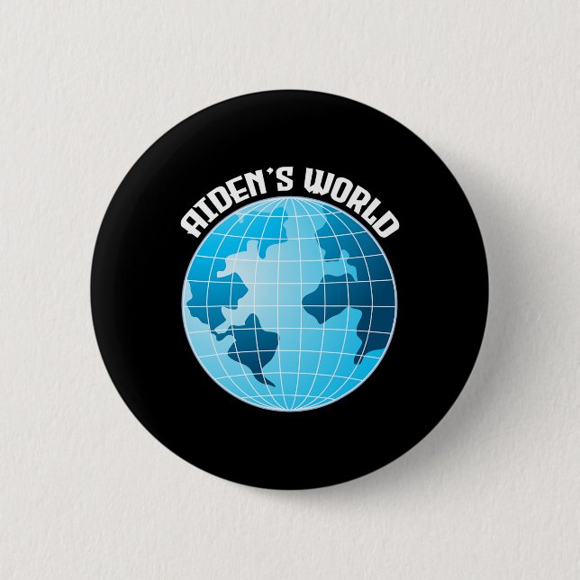 Aidenacesarmee kämpft gegen Krebs Aidens Welt Button (Vorderseite)