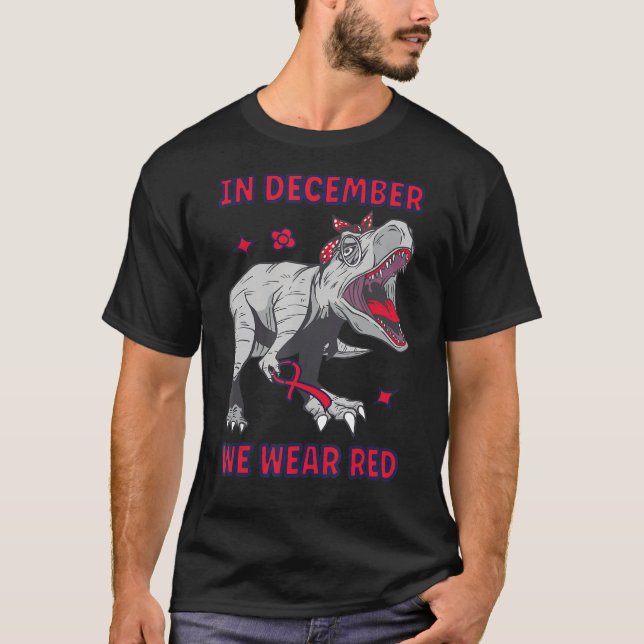 Aids Awareness Shirt Hiv Awareness In Dezember Wir (Vorderseite)