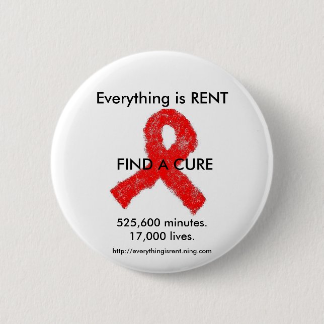 AIDS Bewusstseinsknopf Button (Vorderseite)