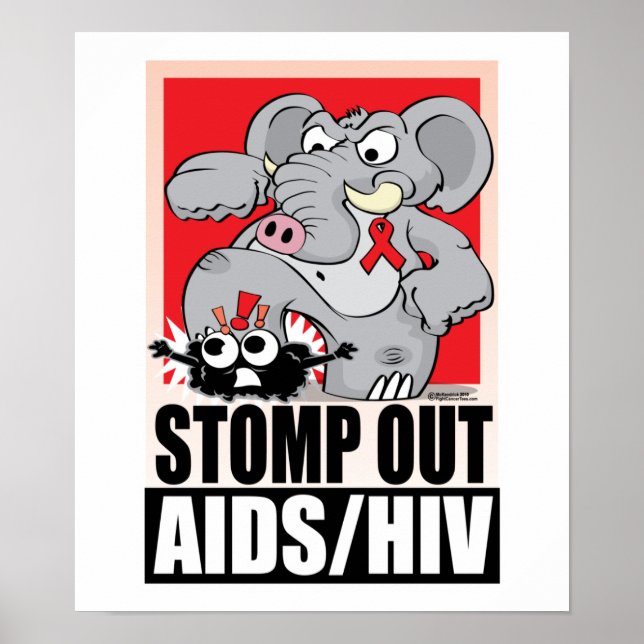 Aids/HIV ausschalten Poster (Vorne)