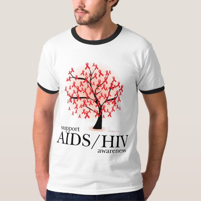 AIDS/HIV Baum T-Shirt (Vorderseite)