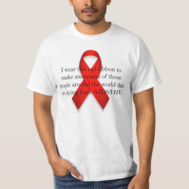 AIDS/HIV Bewusstsein T-Shirt (Vorderseite)