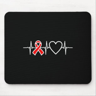 Aids Hiv Herzerkrankung Rotes Bewusstseinsband Her Mousepad