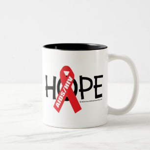 AIDS/HIV Hoffnung Zweifarbige Tasse