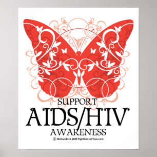 AIDS/HIV-Schmetterling Poster