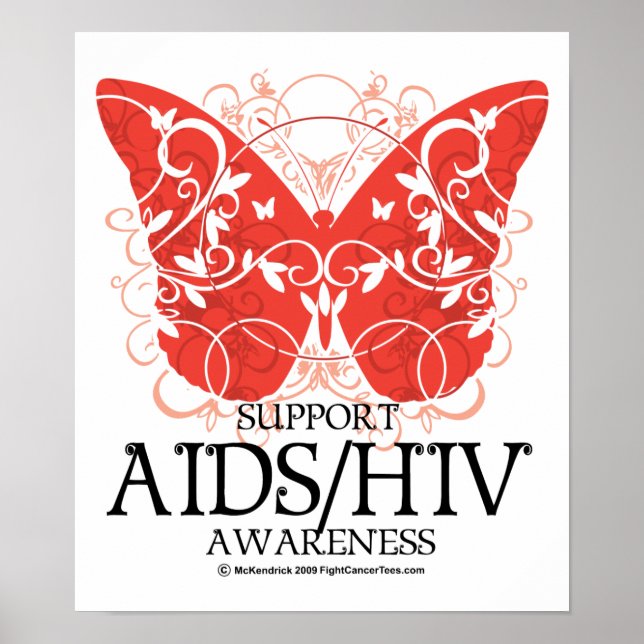 AIDS/HIV-Schmetterling Poster (Vorne)