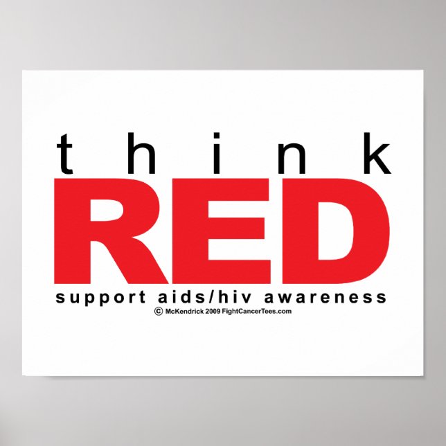 AIDS/HIV Think Red Poster (Vorne)