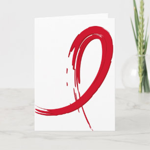 AIDS Red Ribbon A4 Karte