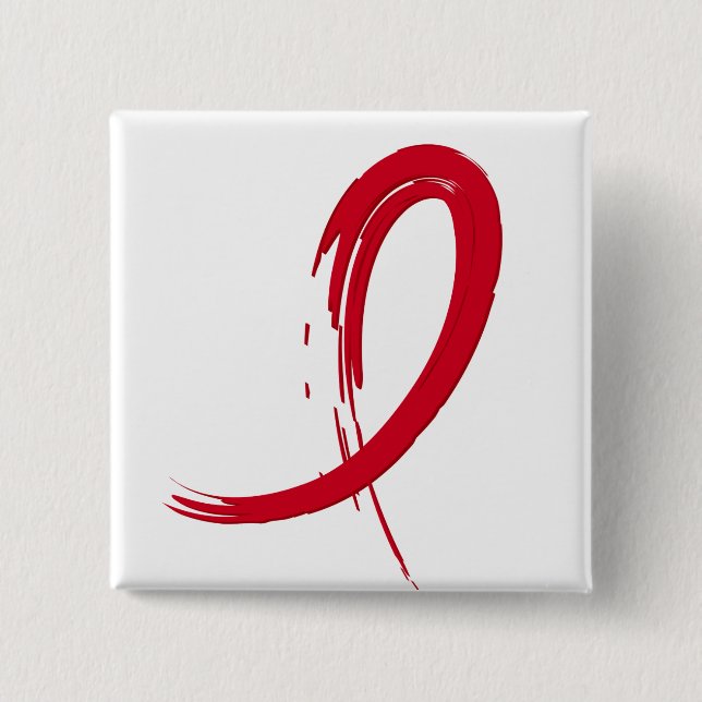 AIDS rotes Band A4 Button (Vorderseite)