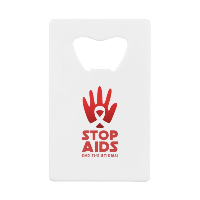 Aids stoppen geldbeutel flaschenöffner (Vorderseite)