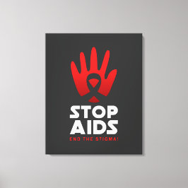 Aids stoppen leinwanddruck